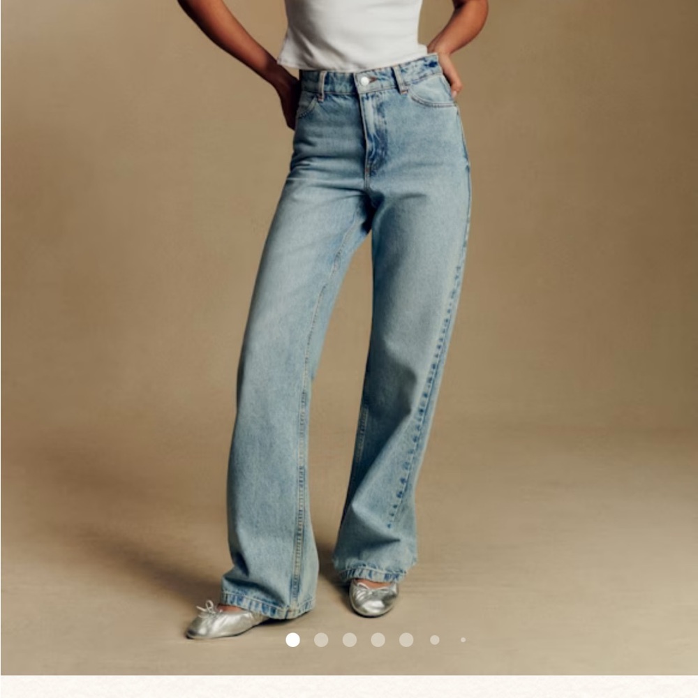 Sezane Light Blue Wide Leg Jeans